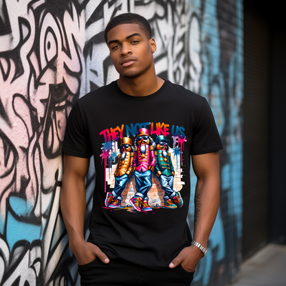 “They Not Like Us” Urban Nutcracker Graphic T-Shirt – Streetwear Holiday Edition