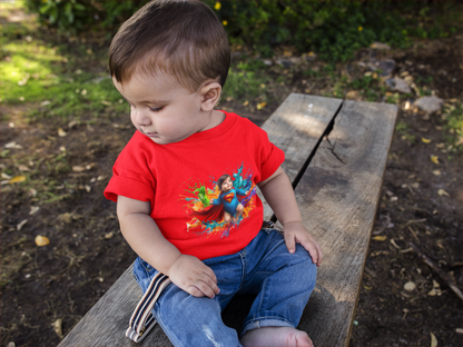 Baby Superhero Graphic Tee for Babies & Toddlers | Bright Graphic Shirt in Multiple Colors