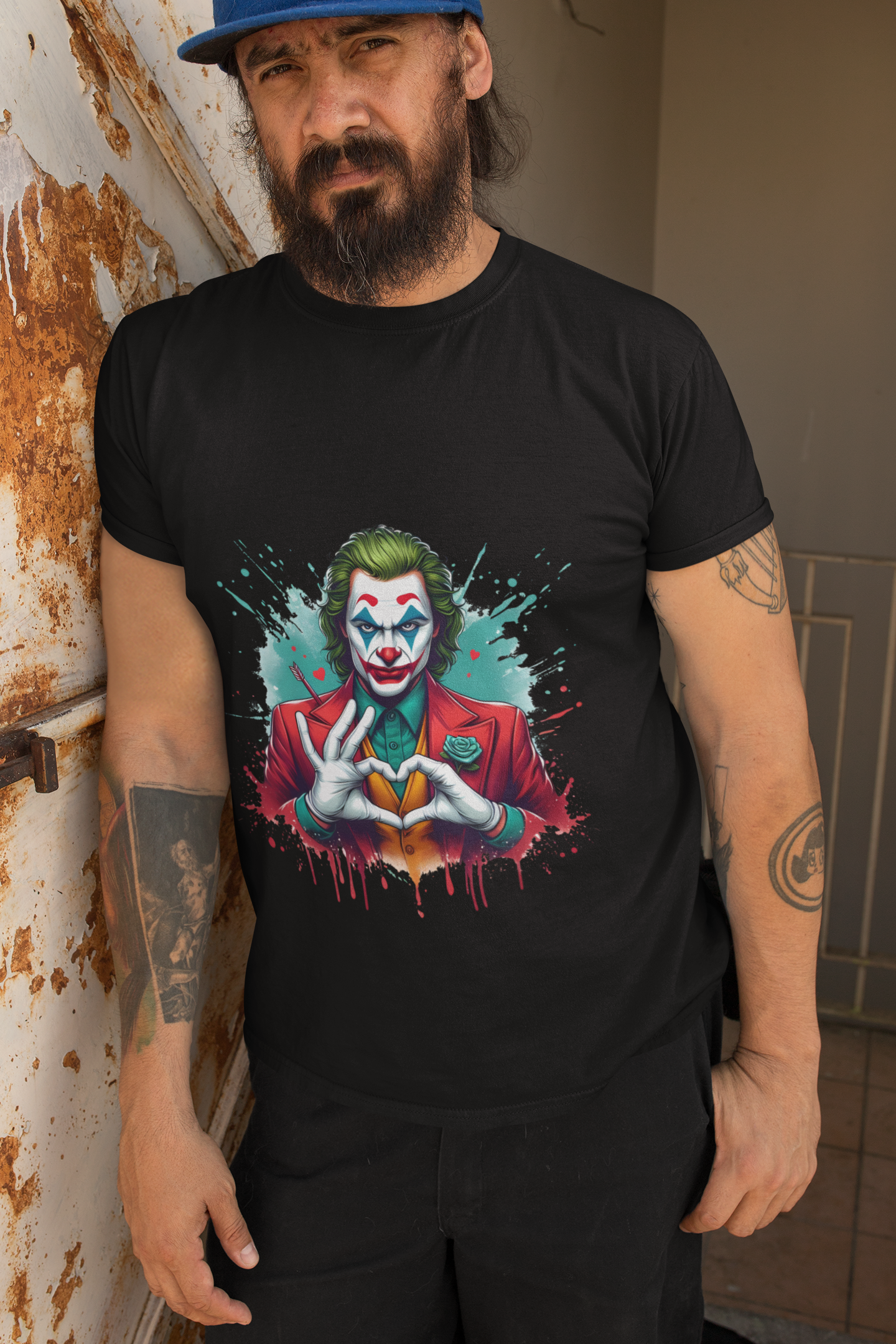 Clown Heart Graphic Tee – Bold Artistic Design for Teens & Adults