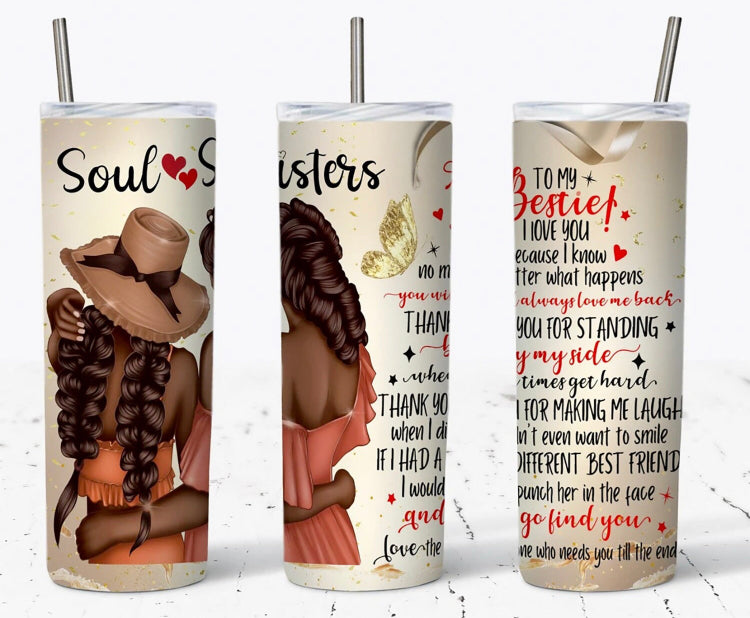 Soul Sisters Best Friends Tumbler (20 oz)